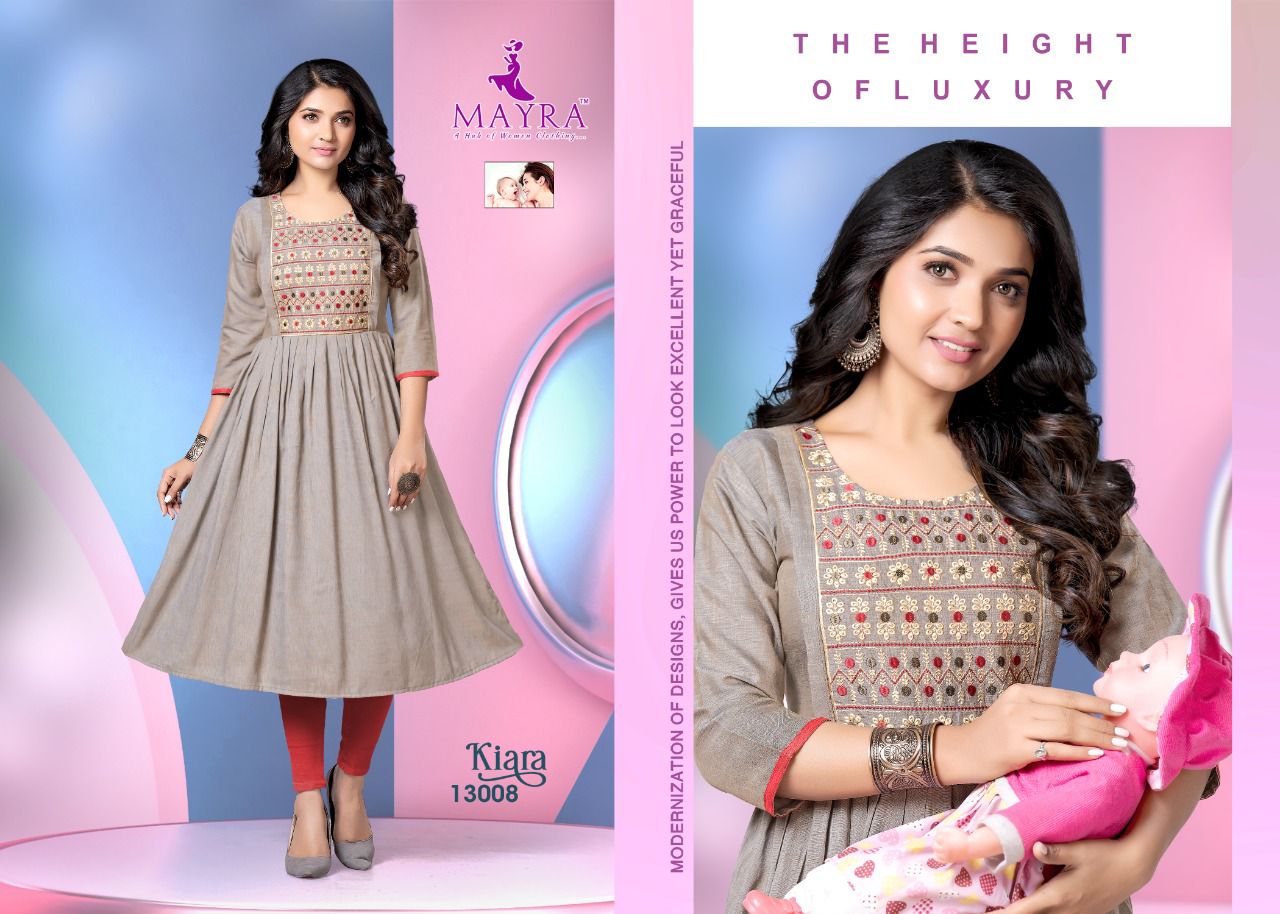Mayra Kiara 2 Rayon Printed Regular Wear Latest Anarakli Kurti Collection